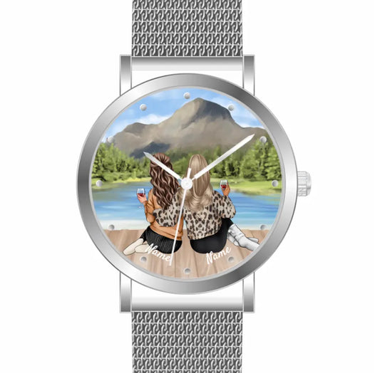 Schwestern| Personalisierte Armbanduhr (Unterschiedliche Uhr-Modelle wählbar!