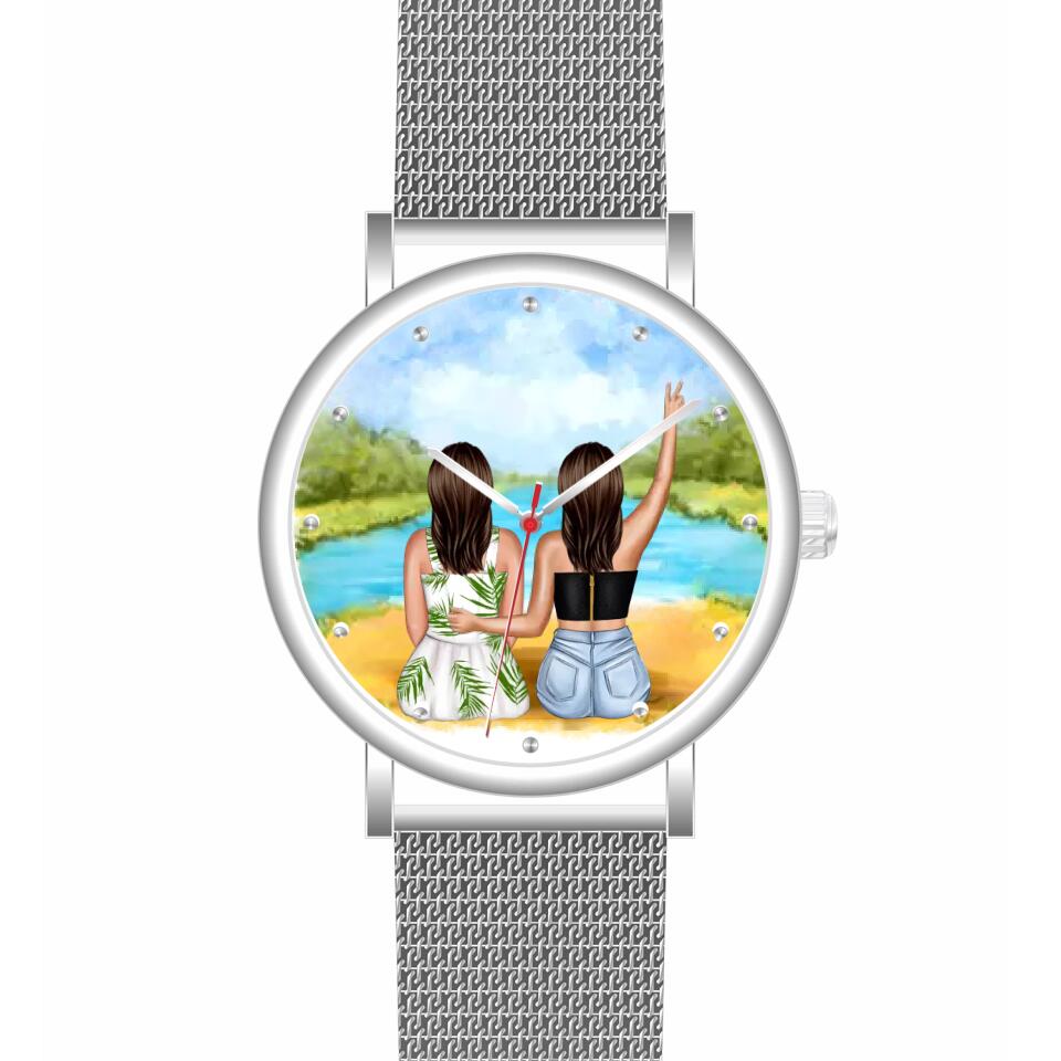 Beste Freundinnen (2 Personen) | Personalisierte Armbanduhr (Unterschiedliche Uhr-Modelle wählbar!)