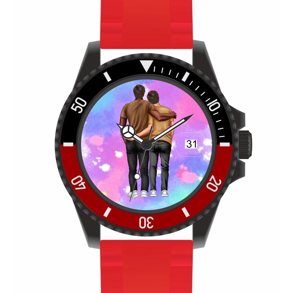 Gay Couple | Personalisierte Armbanduhr (Unterschiedliche Uhr-Modelle wählbar!)