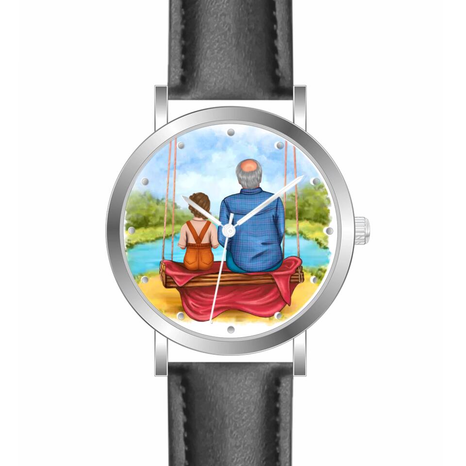 Opa mit Enkel | Personalisierte Armbanduhr (Unterschiedliche Uhr-Modelle wählbar!)