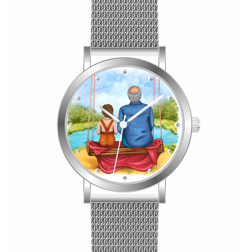 Opa mit Enkel | Personalisierte Armbanduhr (Unterschiedliche Uhr-Modelle wählbar!)
