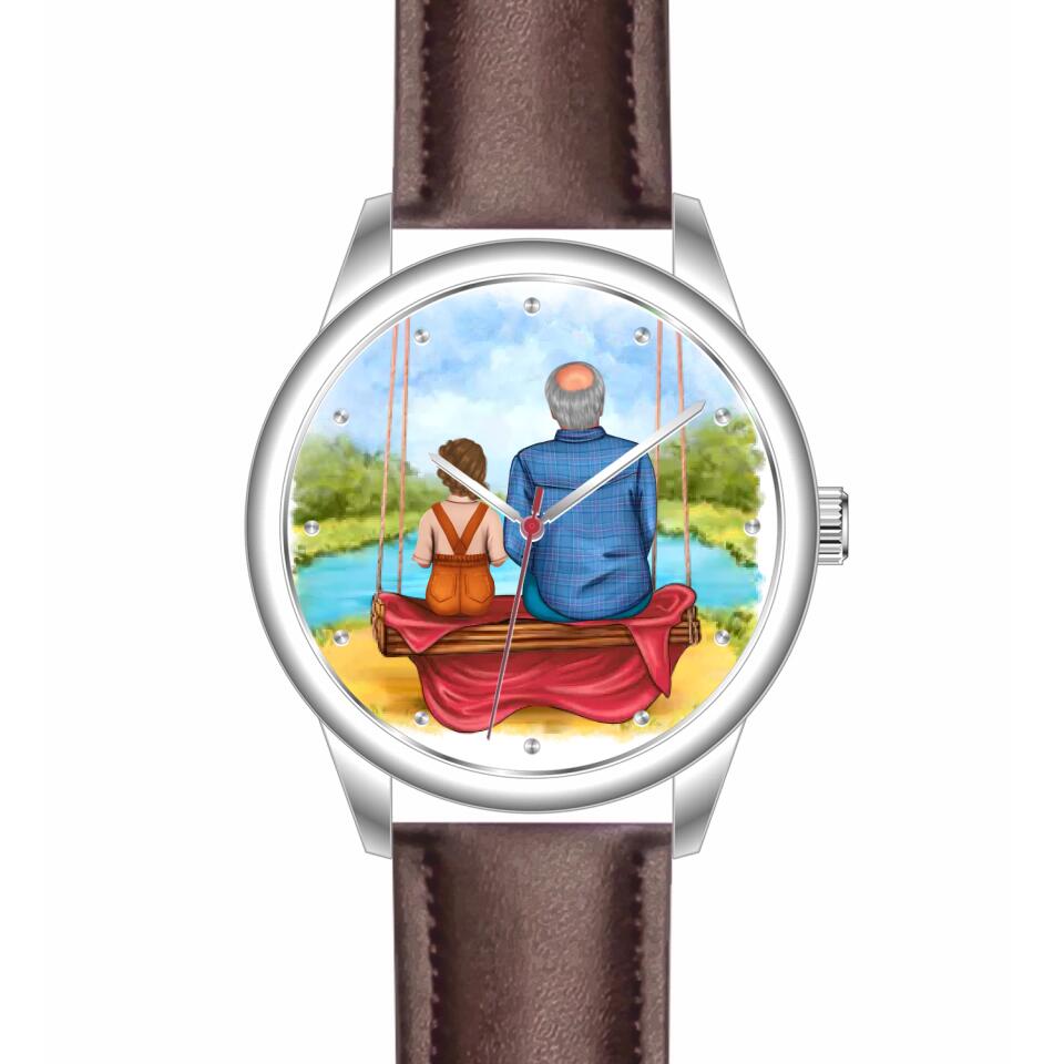 Opa mit Enkel | Personalisierte Armbanduhr (Unterschiedliche Uhr-Modelle wählbar!)