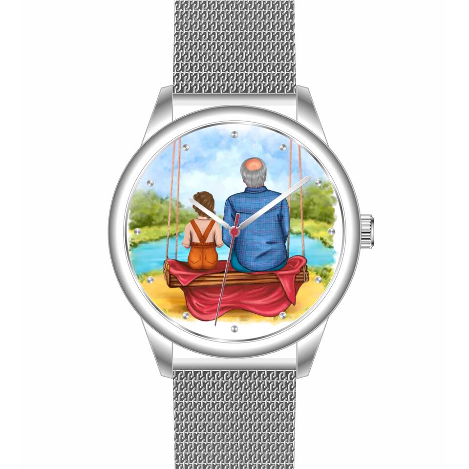 Opa mit Enkel | Personalisierte Armbanduhr (Unterschiedliche Uhr-Modelle wählbar!)