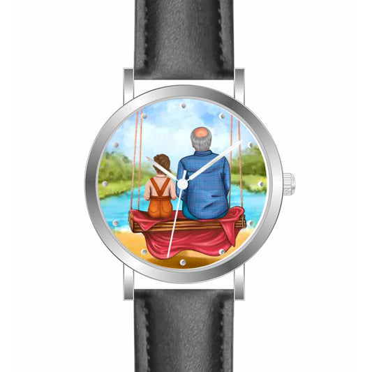 Opa mit Enkel | Personalisierte Armbanduhr (Unterschiedliche Uhr-Modelle wählbar!) TEST