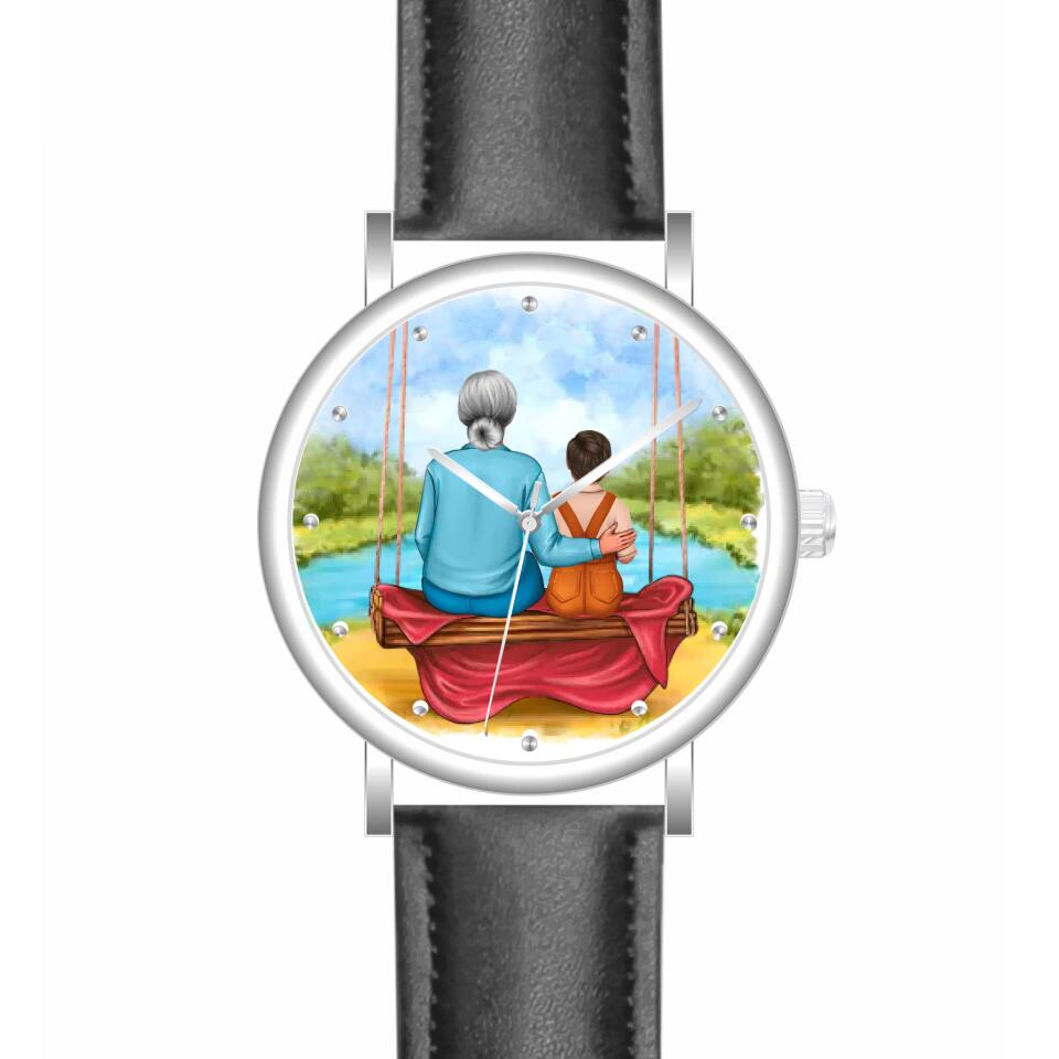 Oma mit Enkel | Personalisierte Armbanduhr (Unterschiedliche Uhr-Modelle wählbar!)