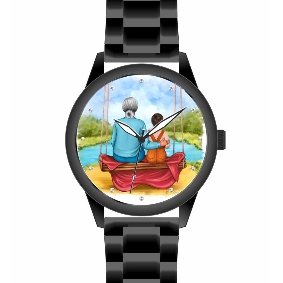 Oma mit Enkel | Personalisierte Armbanduhr (Unterschiedliche Uhr-Modelle wählbar!)
