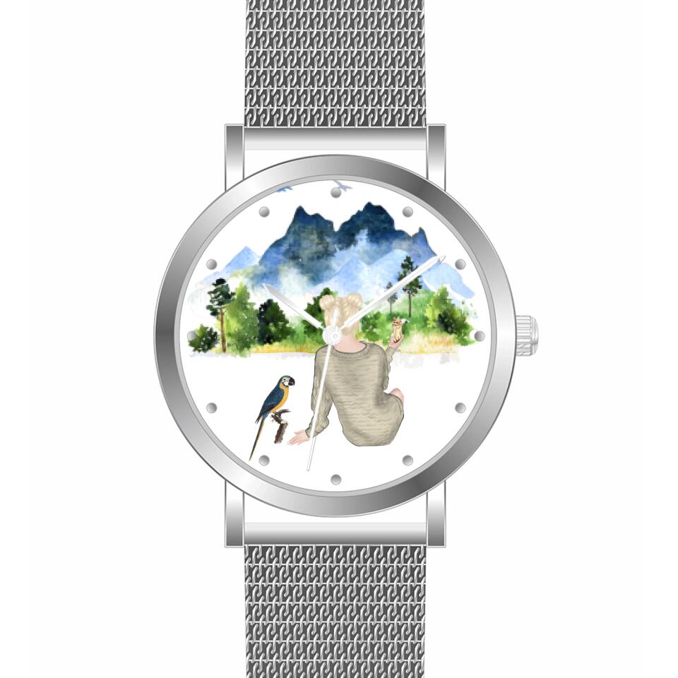 Tierfreunde - Vögel (1 Vogel) | Personalisierte Armbanduhr (Unterschiedliche Uhr-Modelle wählbar!