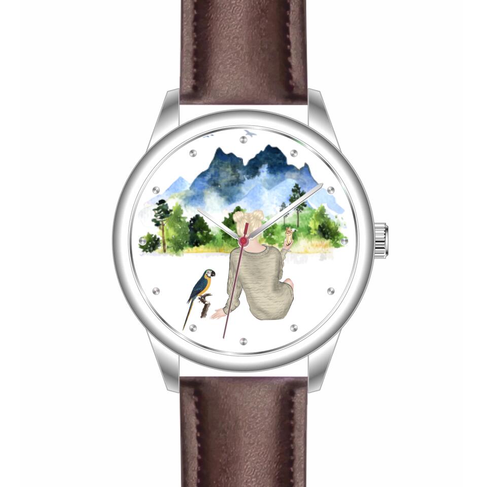 Tierfreunde - Vögel (1 Vogel) | Personalisierte Armbanduhr (Unterschiedliche Uhr-Modelle wählbar!