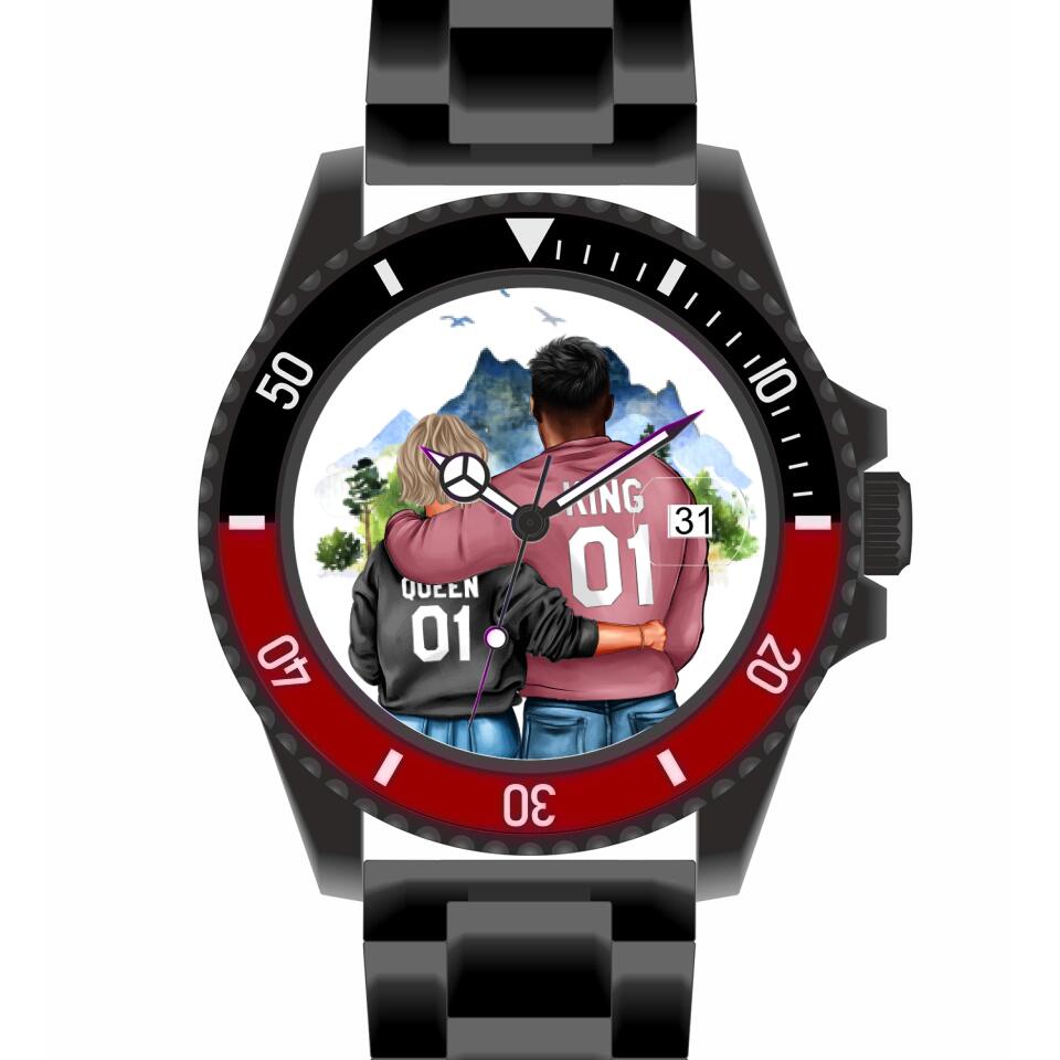 Pärchen | Personalisierte Armbanduhr (Unterschiedliche Uhr-Modelle wählbar!