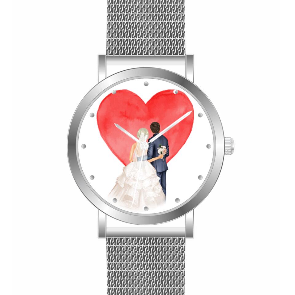 Hochzeit | Personalisierte Armbanduhr (Unterschiedliche Uhr-Modelle wählbar!