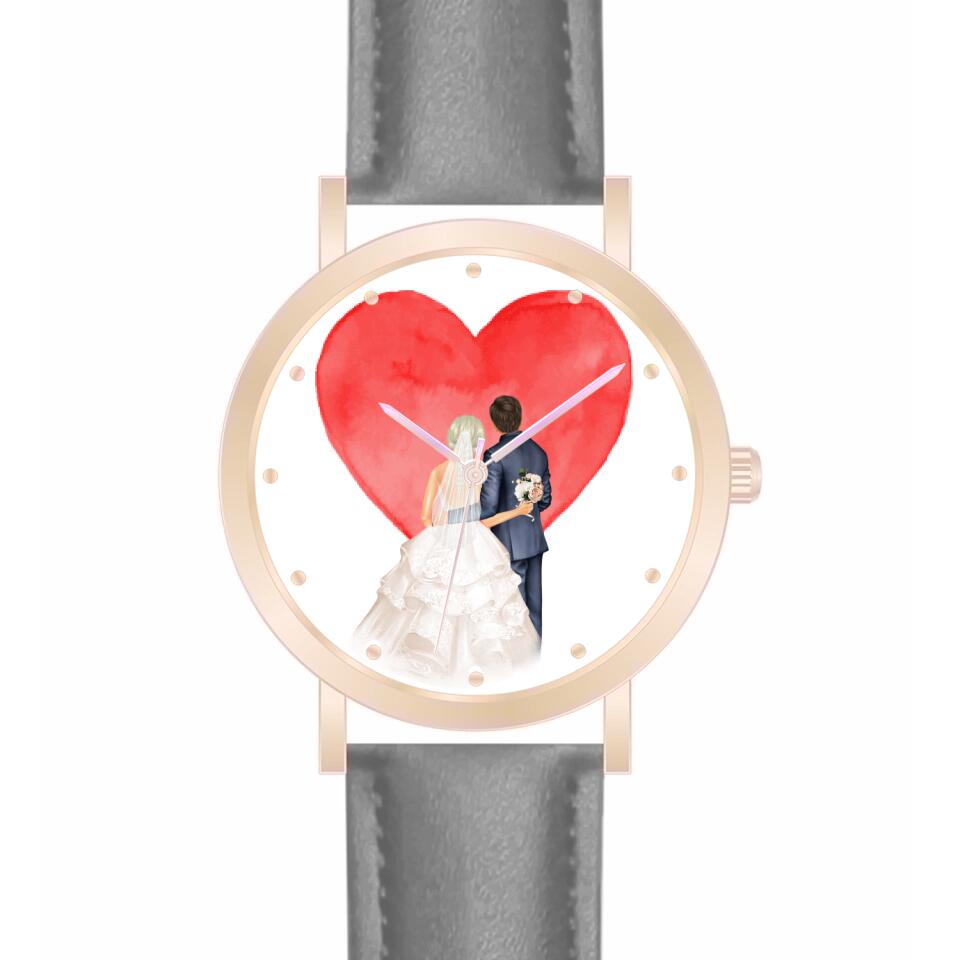 Hochzeit | Personalisierte Armbanduhr (Unterschiedliche Uhr-Modelle wählbar!