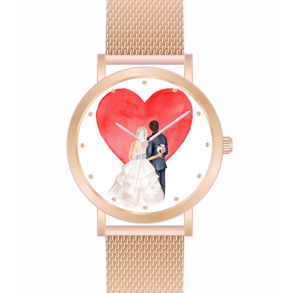 Hochzeit | Personalisierte Armbanduhr (Unterschiedliche Uhr-Modelle wählbar!