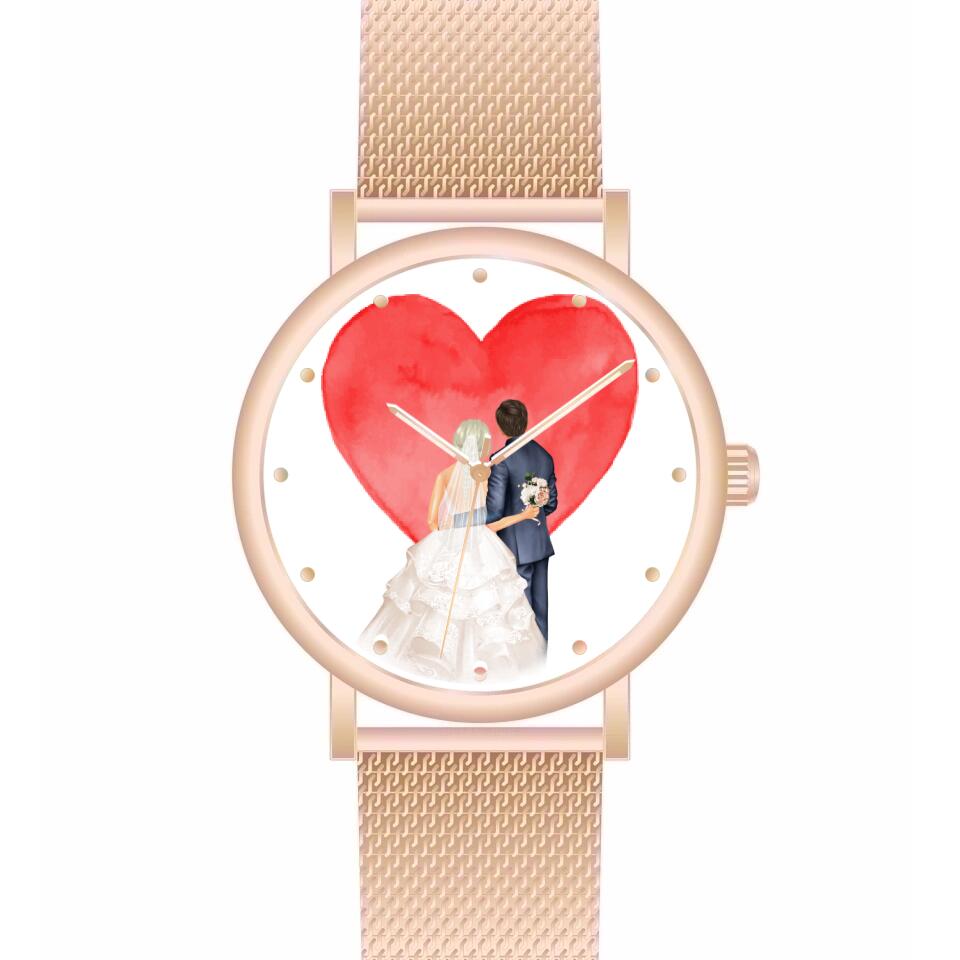 Hochzeit | Personalisierte Armbanduhr (Unterschiedliche Uhr-Modelle wählbar!