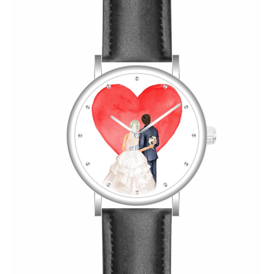 Hochzeit | Personalisierte Armbanduhr (Unterschiedliche Uhr-Modelle wählbar!