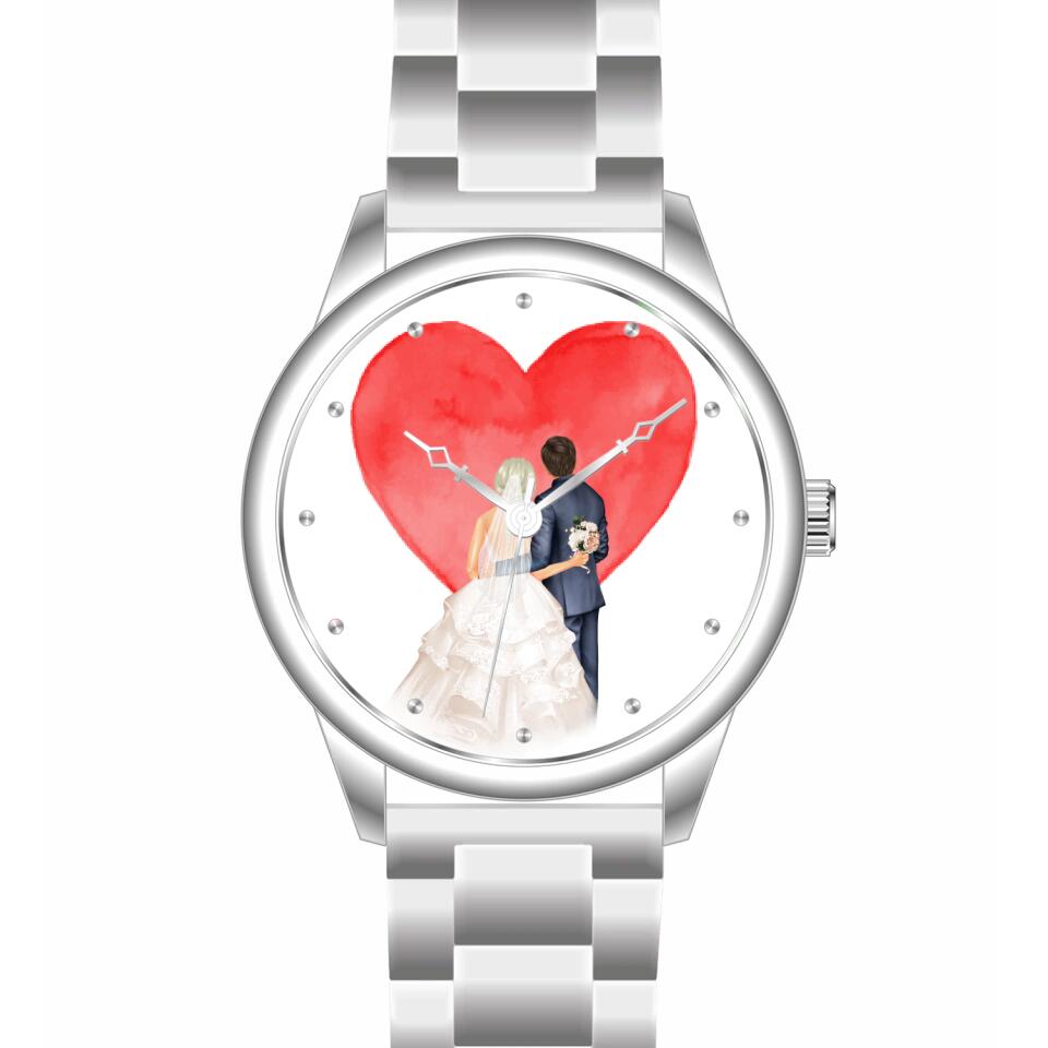 Hochzeit | Personalisierte Armbanduhr (Unterschiedliche Uhr-Modelle wählbar!