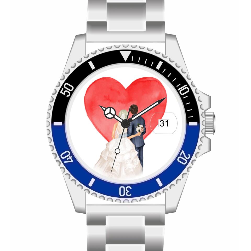 Hochzeit | Personalisierte Armbanduhr (Unterschiedliche Uhr-Modelle wählbar!