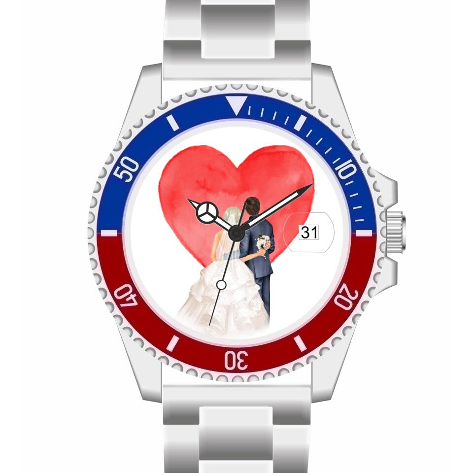 Hochzeit | Personalisierte Armbanduhr (Unterschiedliche Uhr-Modelle wählbar!