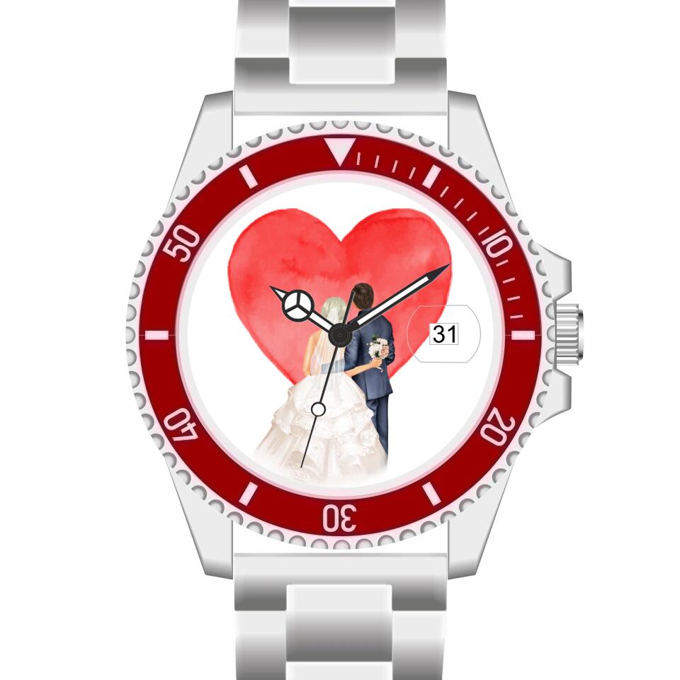 Hochzeit | Personalisierte Armbanduhr (Unterschiedliche Uhr-Modelle wählbar!