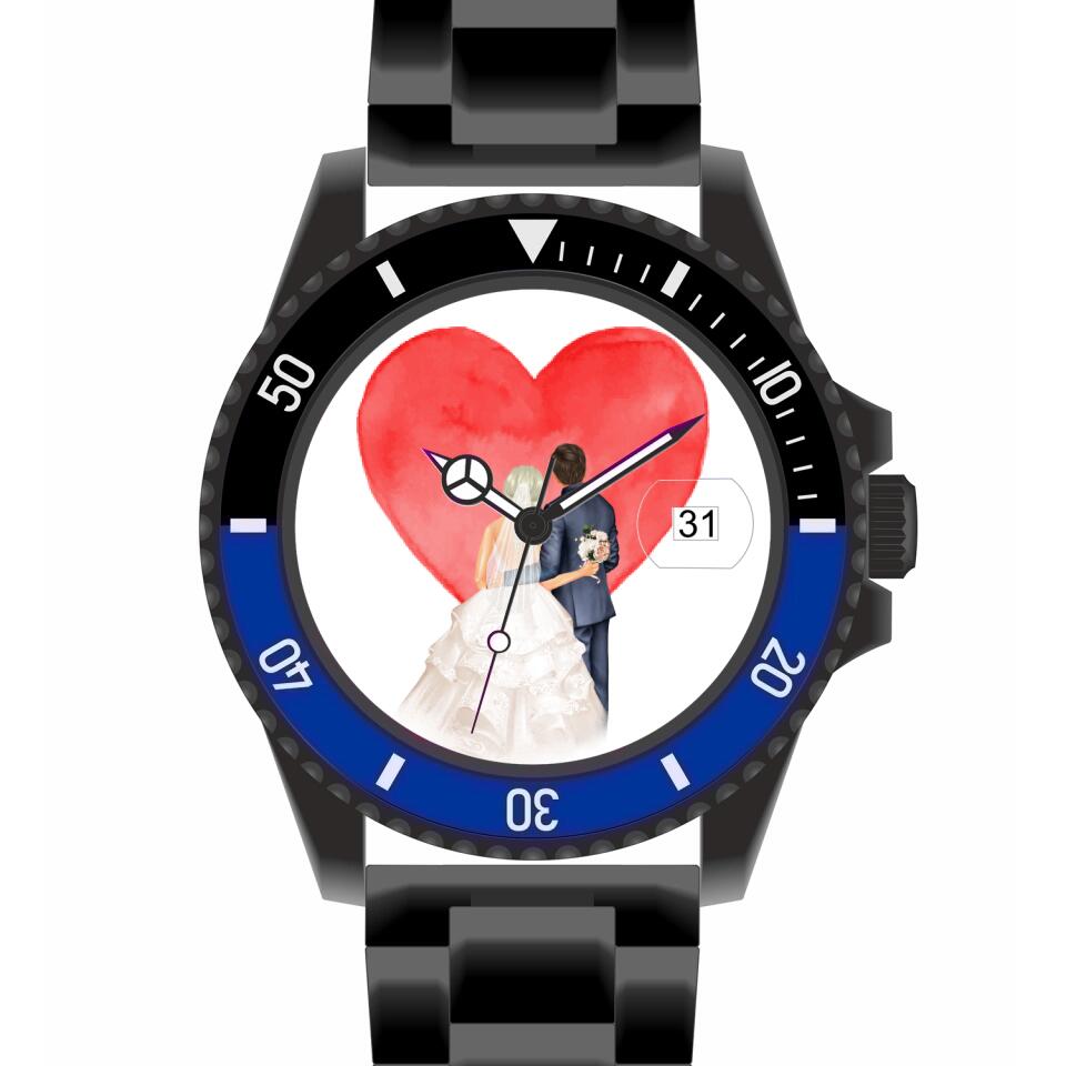 Hochzeit | Personalisierte Armbanduhr (Unterschiedliche Uhr-Modelle wählbar!