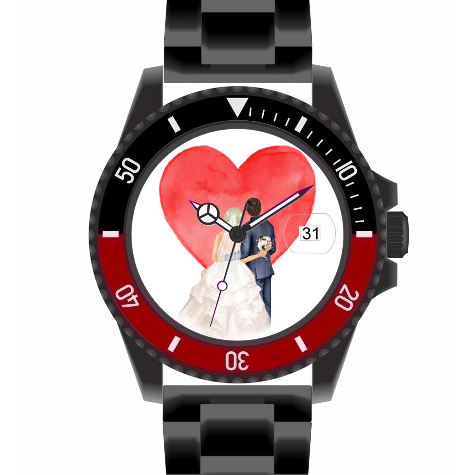 Hochzeit | Personalisierte Armbanduhr (Unterschiedliche Uhr-Modelle wählbar!