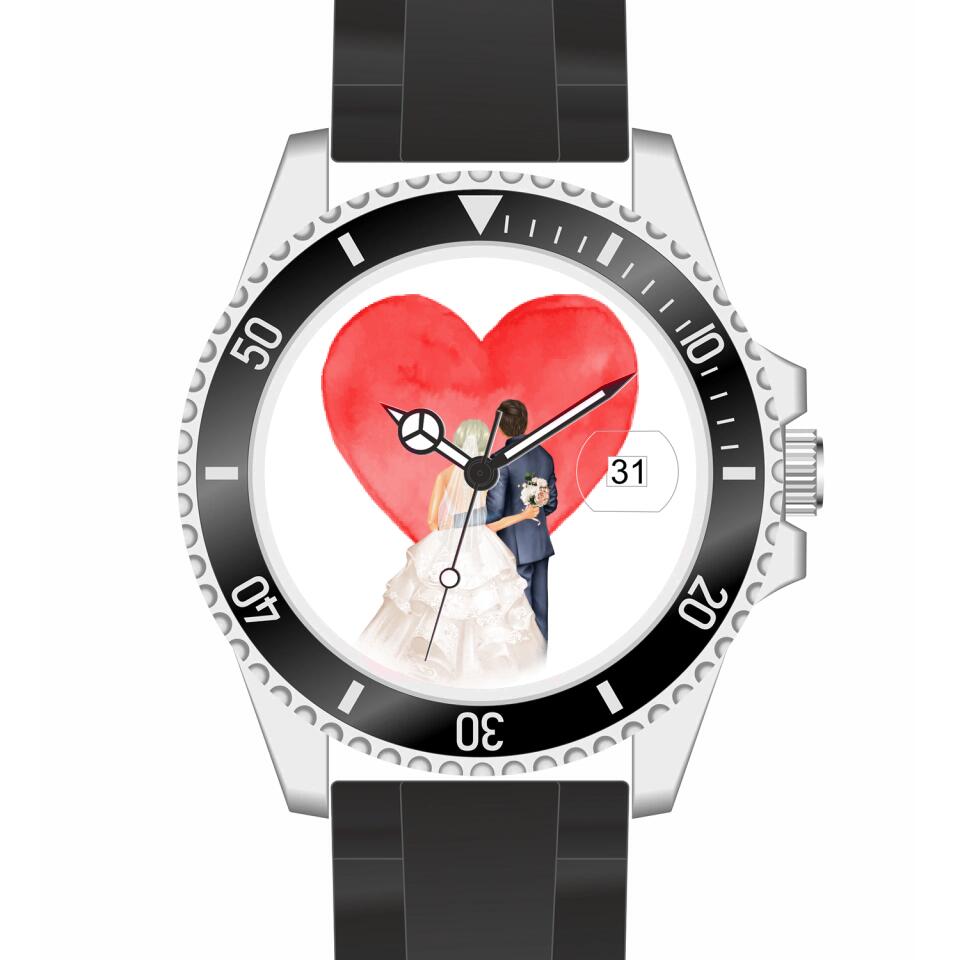 Hochzeit | Personalisierte Armbanduhr (Unterschiedliche Uhr-Modelle wählbar!