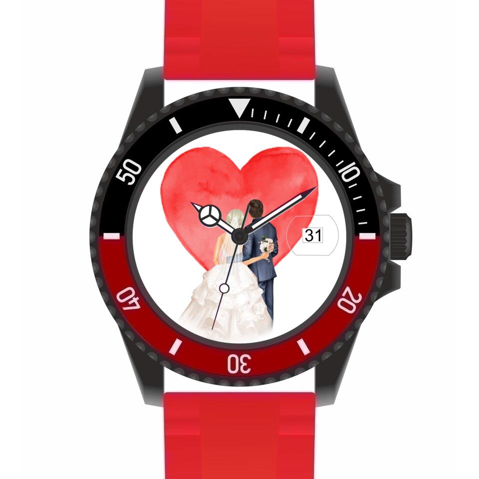 Hochzeit | Personalisierte Armbanduhr (Unterschiedliche Uhr-Modelle wählbar!