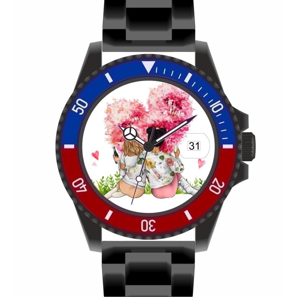 Beste Freundinnen | Personalisierte Armbanduhr (Unterschiedliche Uhr-Modelle wählbar!