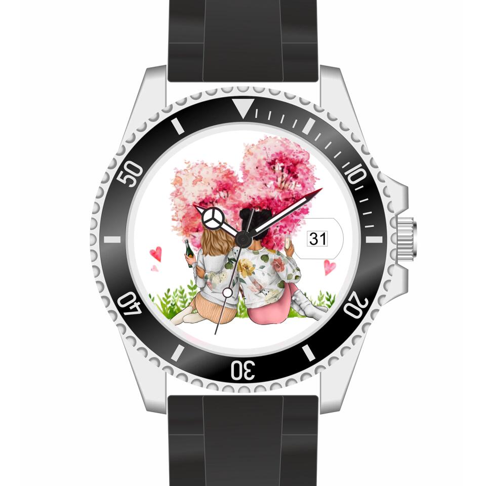 Beste Freundinnen | Personalisierte Armbanduhr (Unterschiedliche Uhr-Modelle wählbar!