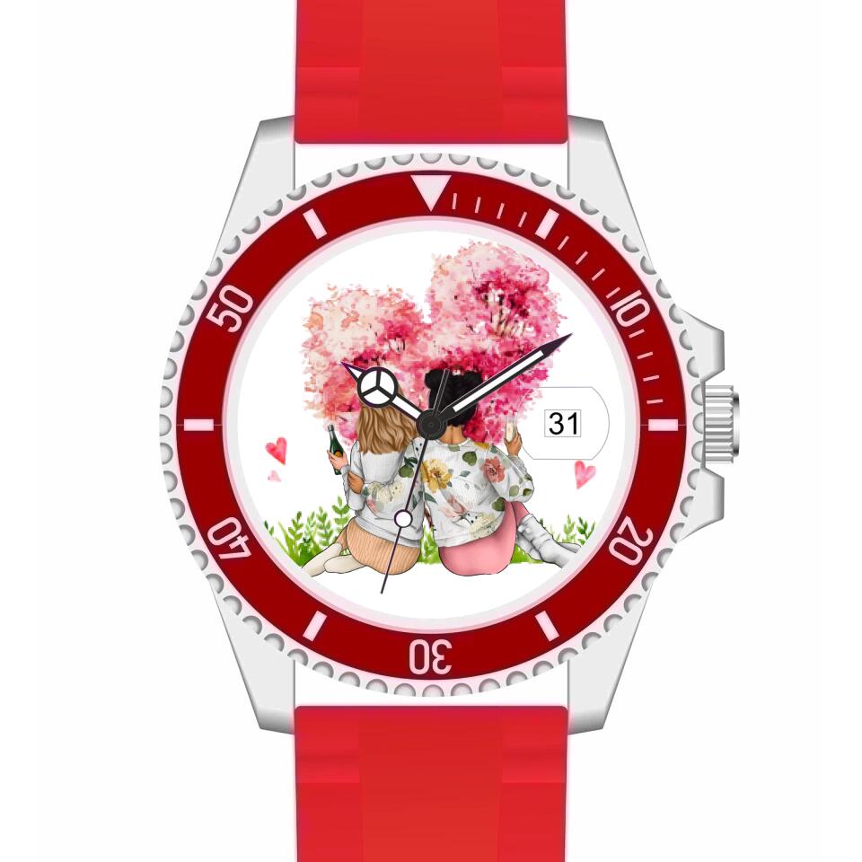 Beste Freundinnen | Personalisierte Armbanduhr (Unterschiedliche Uhr-Modelle wählbar!