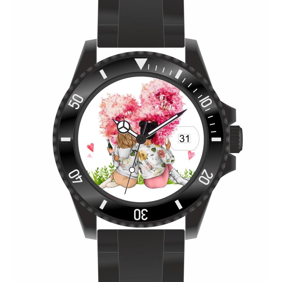 Beste Freundinnen | Personalisierte Armbanduhr (Unterschiedliche Uhr-Modelle wählbar!