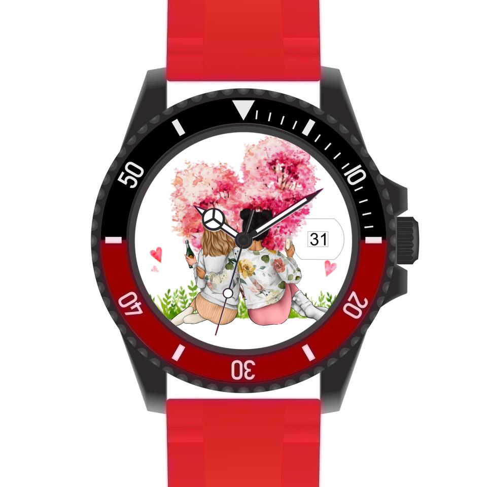 Beste Freundinnen | Personalisierte Armbanduhr (Unterschiedliche Uhr-Modelle wählbar!