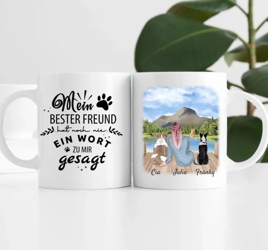 Hundeliebe (bis zu 4 Hunden) | Personalisierte Tasse
