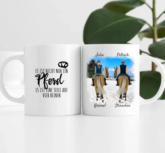 Pferdefreunde (bis zu 3 Personen) | Personalisierte Tasse