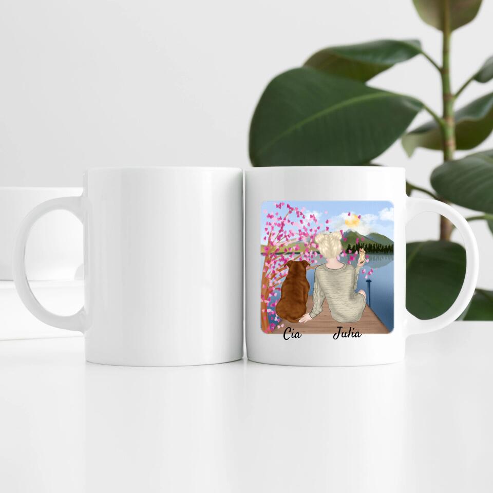 Hundeliebe (bis zu 4 Hunden) | Personalisierte Tasse