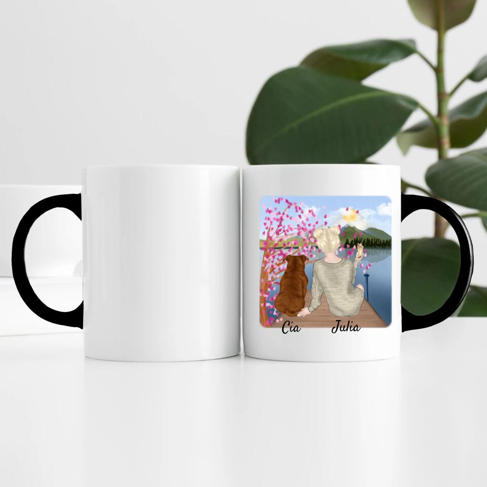 Hundeliebe (bis zu 4 Hunden) | Personalisierte Tasse