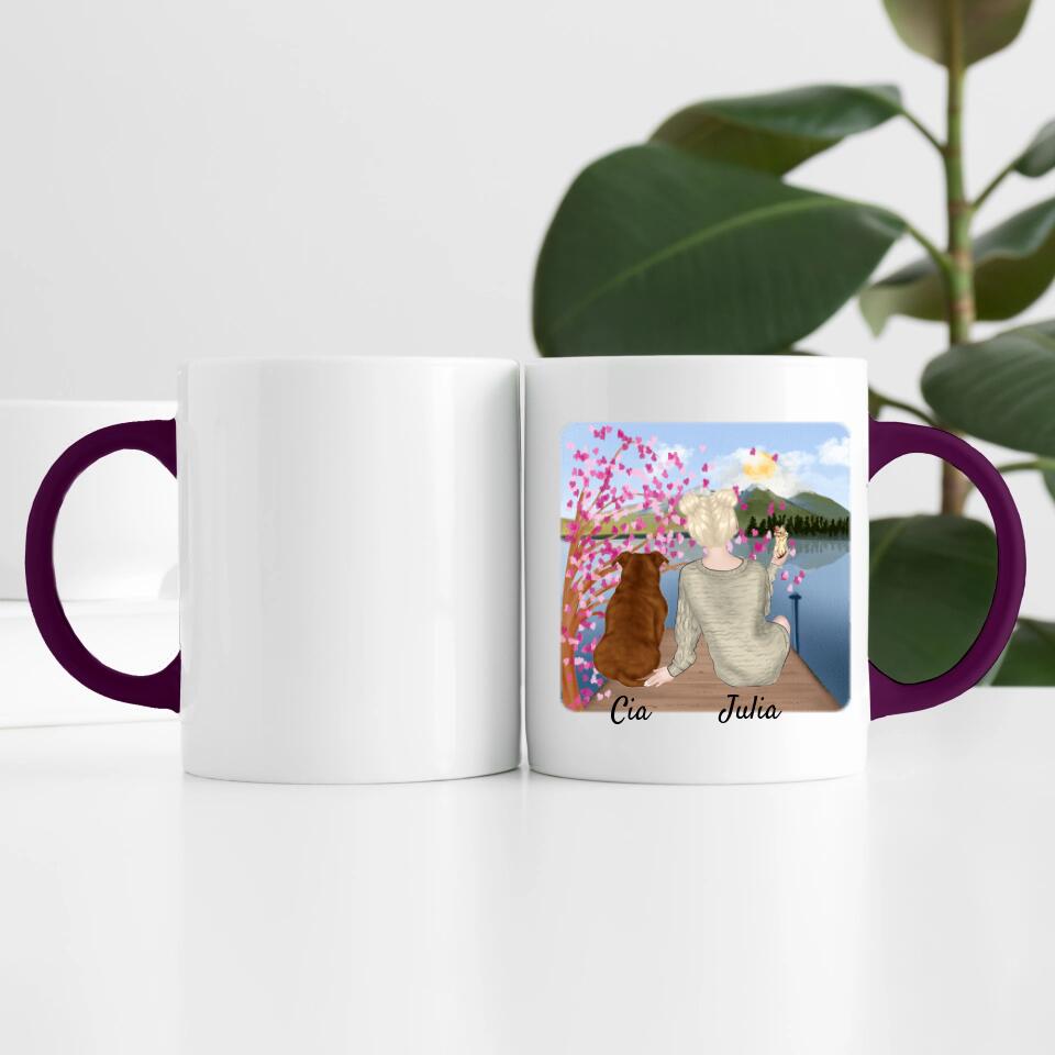 Hundeliebe (bis zu 4 Hunden) | Personalisierte Tasse