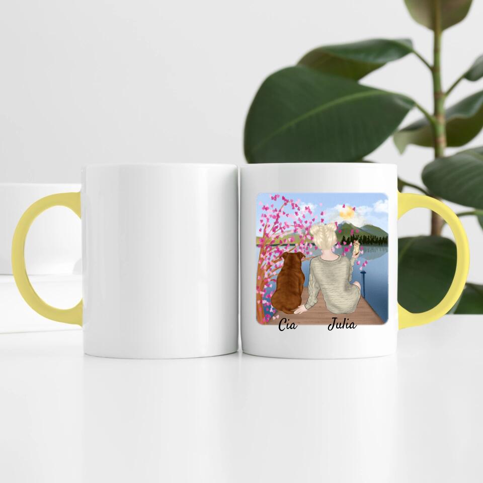 Hundeliebe (bis zu 4 Hunden) | Personalisierte Tasse