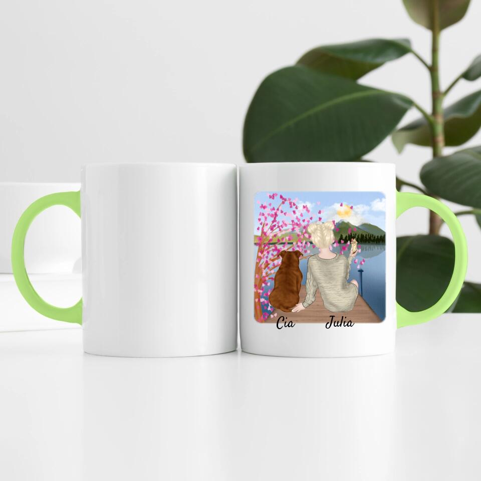 Hundeliebe (bis zu 4 Hunden) | Personalisierte Tasse