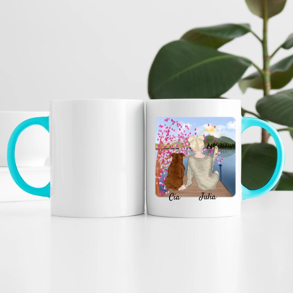 Hundeliebe (bis zu 4 Hunden) | Personalisierte Tasse