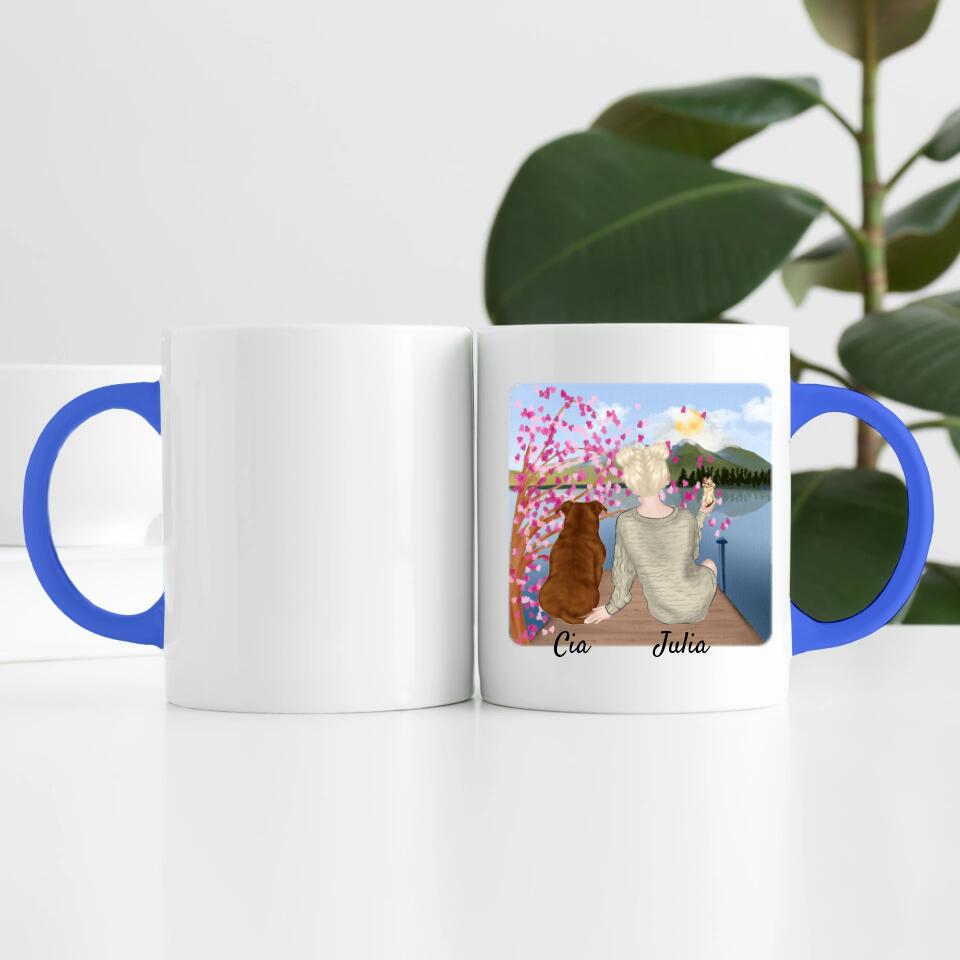 Hundeliebe (bis zu 4 Hunden) | Personalisierte Tasse