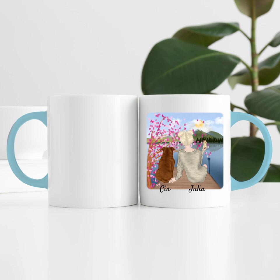Hundeliebe (bis zu 4 Hunden) | Personalisierte Tasse