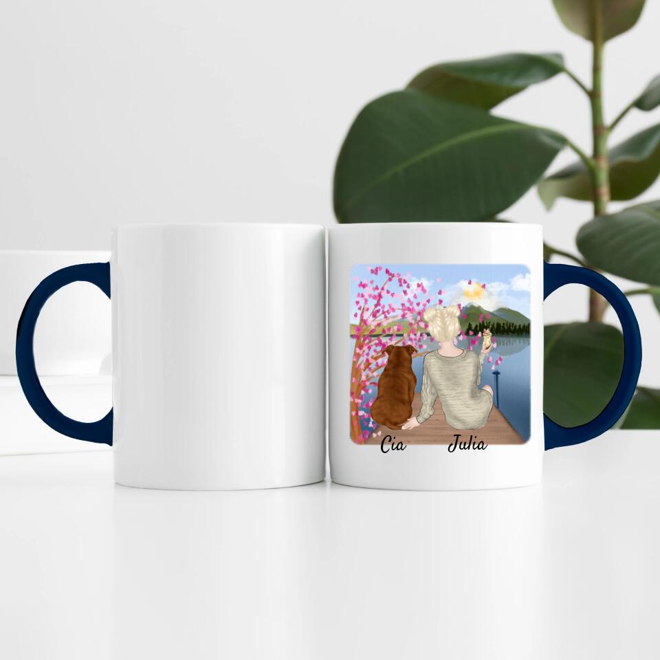 Hundeliebe (bis zu 4 Hunden) | Personalisierte Tasse