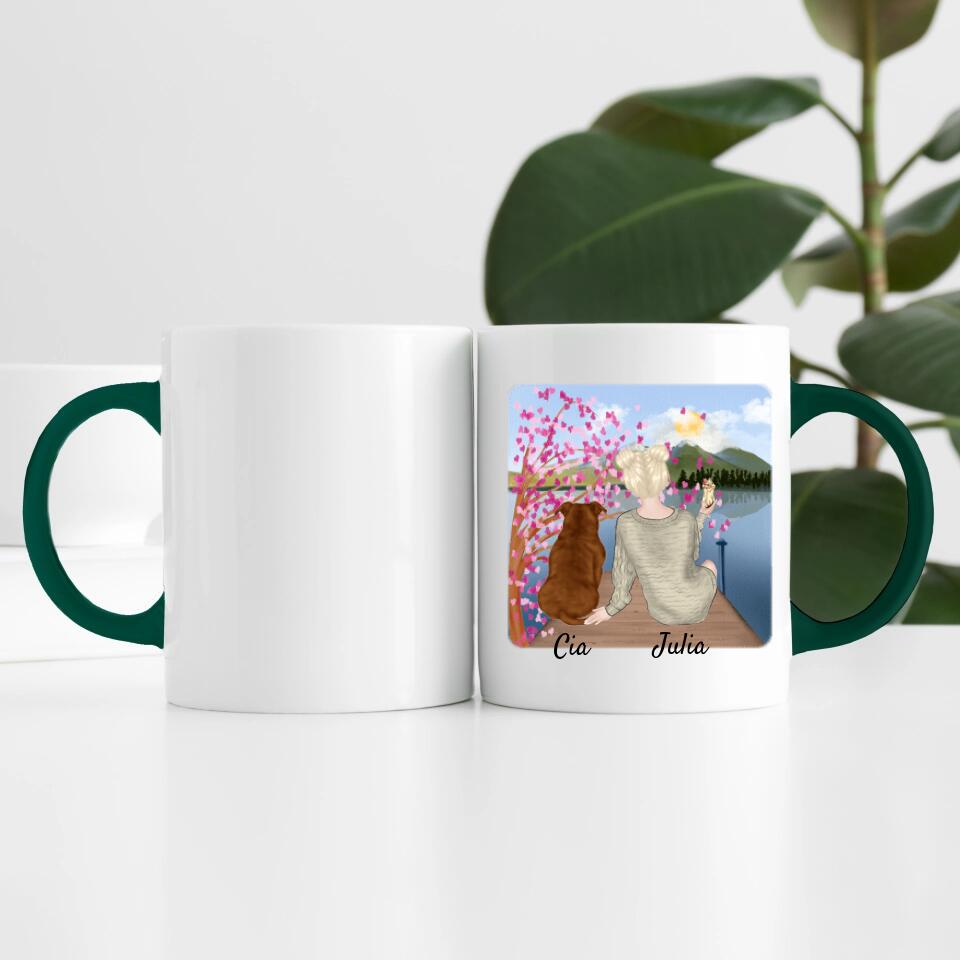 Hundeliebe (bis zu 4 Hunden) | Personalisierte Tasse