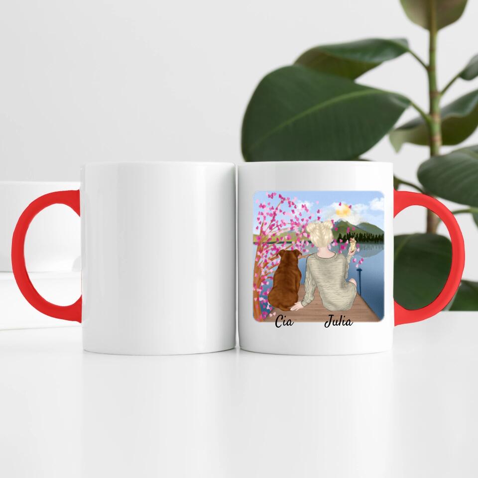 Hundeliebe (bis zu 4 Hunden) | Personalisierte Tasse