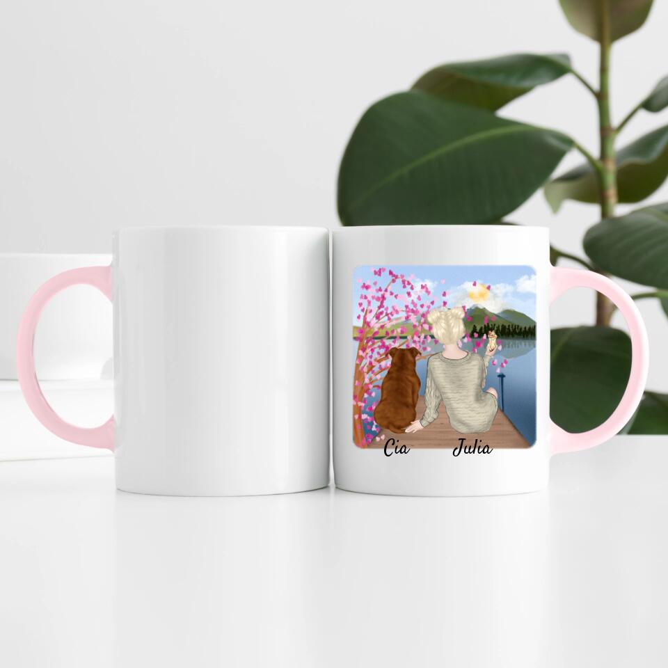 Hundeliebe (bis zu 4 Hunden) | Personalisierte Tasse