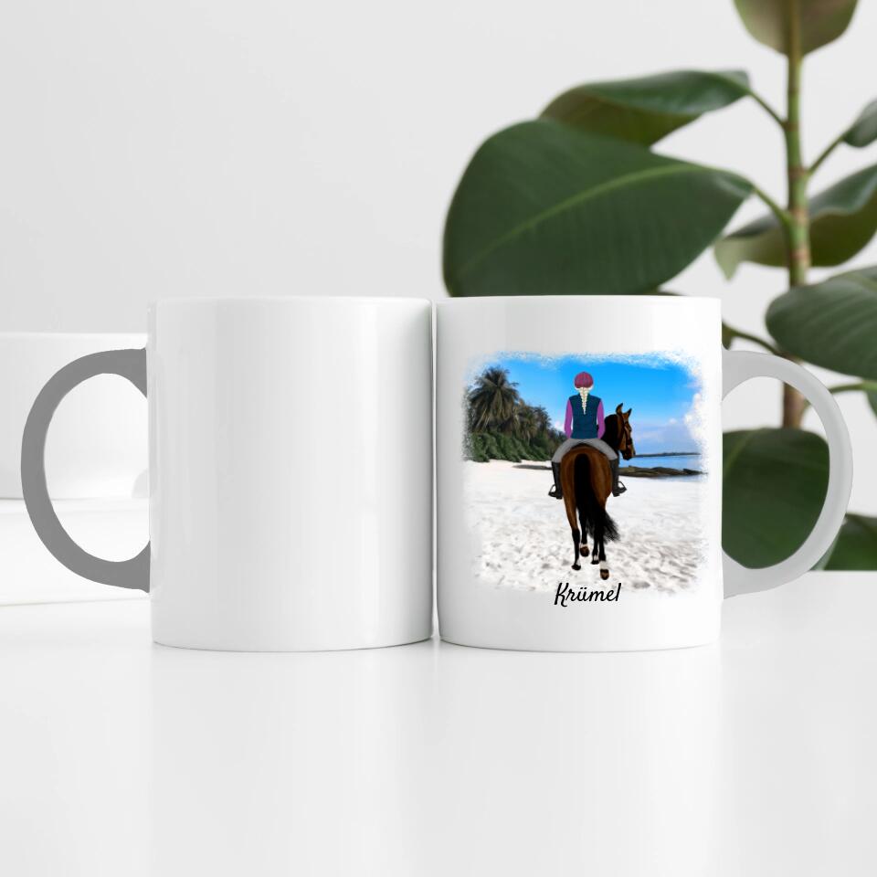 Pferdefreunde (bis zu 3 Personen) | Personalisierte Tasse