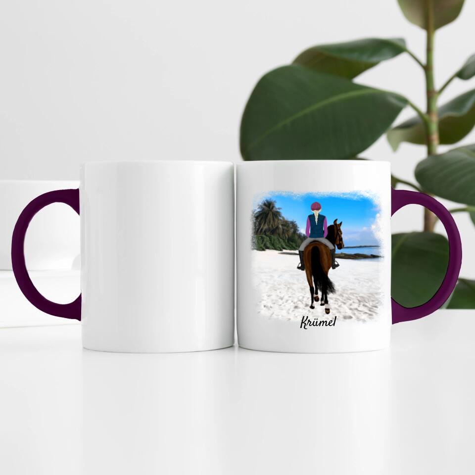 Pferdefreunde (bis zu 3 Personen) | Personalisierte Tasse