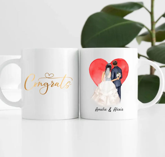 Hochzeitspaar | Personalisierte Tasse