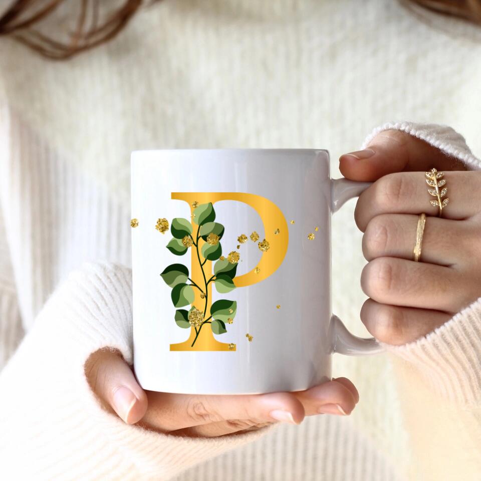 "Edel & Floral" Initialien & Namen | Personalisierte Tasse