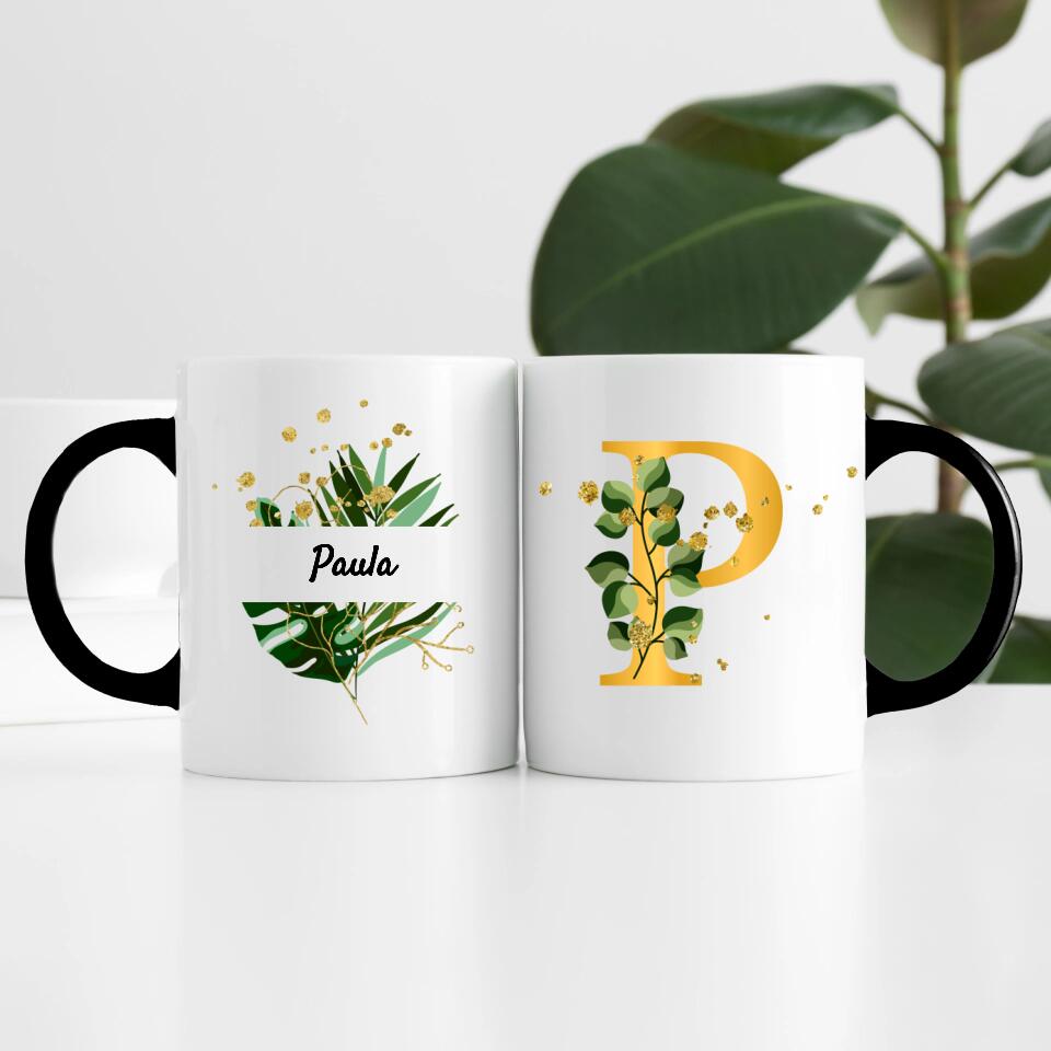 "Edel & Floral" Initialien & Namen | Personalisierte Tasse